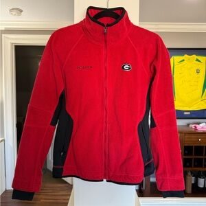 UGA Columbia Women's Red and Black Fleece Jacket